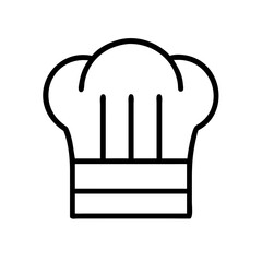 Chef hat icon illustration representing culinary profession and cooking concepts