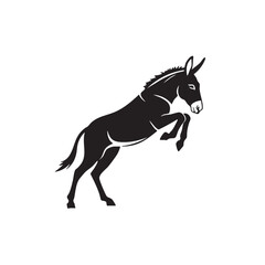 Obraz premium Majestic Donkey Silhouette A Powerful and Elegant Animal Illustration