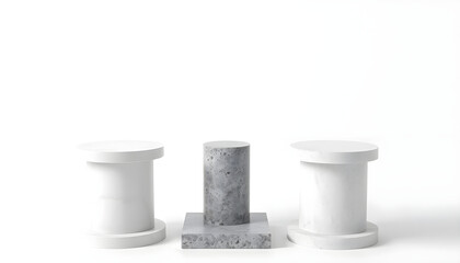 Minimalist sculpture display art gallery digital render modern environment artistic concept