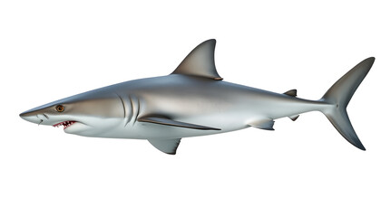 Fototapeta premium Predatory shark swimming in ocean marine environment digital art underwater view wildlife concept