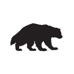 Majestic Wolverine Silhouette A Powerful Animal Vector Illustration
