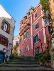 Naklejka premium Colorful Mediterranean Alleyway