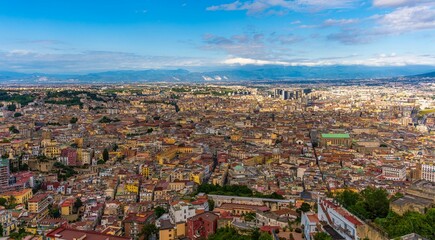 Naklejka premium Panoramic view of Naples cityscape.