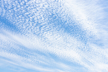 Beautiful white clouds in the sky. Selective focus.