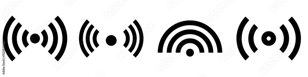 Aufkleber wi fi icon vector set. signal illustration sign collection. mobile communications symbol. internet w