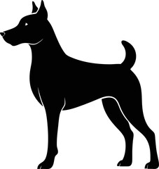 black dog silhouette