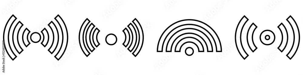 Aufkleber wi fi icon vector set. signal illustration sign collection. mobile communications symbol. internet w