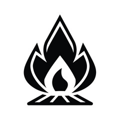 Outdoor Fire Starter Icon Vector Illustration