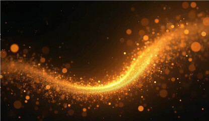 Abstract light and space scene with stars galaxies and glowing cosmic elements