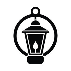 Outdoor Light Clip Icon Vector Illustration