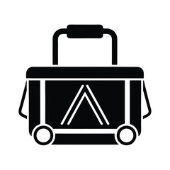 Portable Camp Caddy Icon Vector Illustration