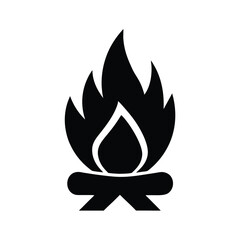 Portable Campfire Icon Vector Illustration