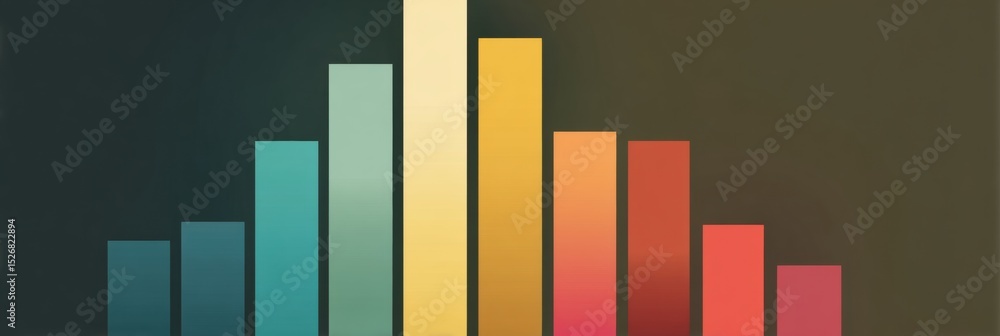 Poster Annual Revenue Growth Bar Chart Infographic Depicting Five Years of Performance Metrics in a Minimal Design With Corporate Color Scheme and Annotation Space