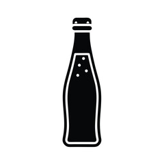 Retro Soda Bottle Icon Vector Illustration