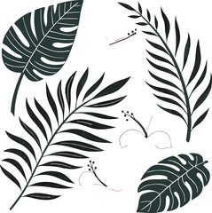 Obraz premium Seamless vector pattern of vintage bird feathers, an elegant nature art illustration