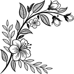 Abstract vector floral background with a vintage flower pattern design