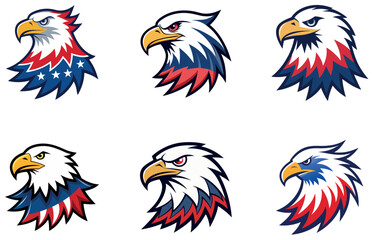 American Eagle Vector Bold Patriotic Bird Design for T-Shirts, Logos, and Illustrations