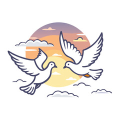 vector illustration of a bird with wings