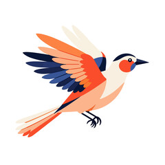 Fototapeta premium Colorful Flying Bird Illustration-Geometric Bird Design-Vibrant Bird Art-Modern Bird Graphic-Nature Inspired Artwork-Bird in Flight Illustration-Unique Bird Design