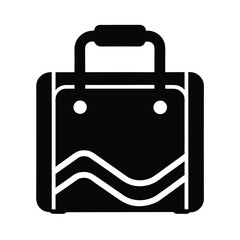 Waterproof Luggage Bag Icon Vector Illustration