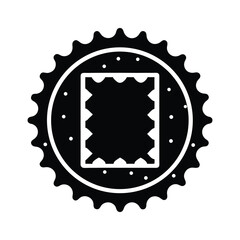 Old Postage Stamp Icon Vector Illustration