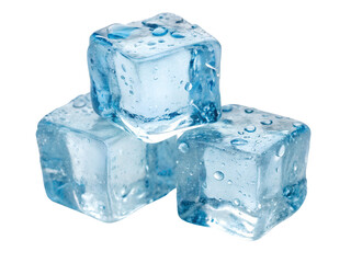 Stacked Transparent Ice Cubes Isolated on transparent background, Isolated Png file, Cut-out, Isolate Png, No Background, Isolated object