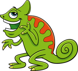 cartoon chameleon reptile animal character laughing