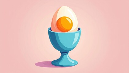 Pixel Art Boiled Egg In Teacup