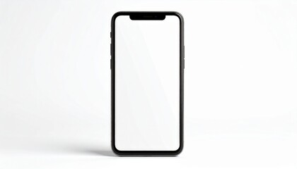Blank Screen Smartphone Mockup On White Background
