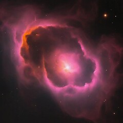 Abstract pink galaxy in outer space