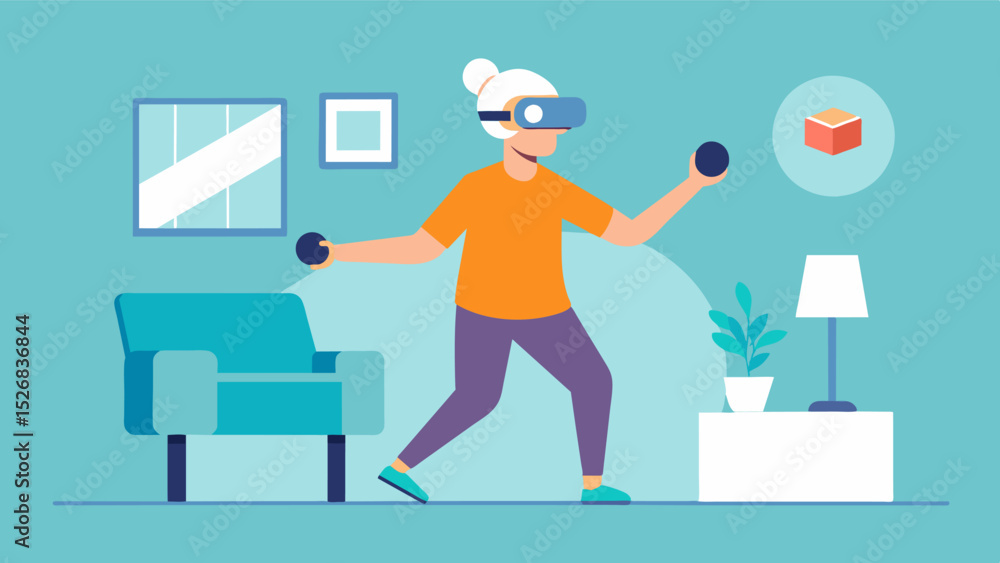 Poster virtual reality exercises that help individuals with dementia maintain physical and cognitive abilit