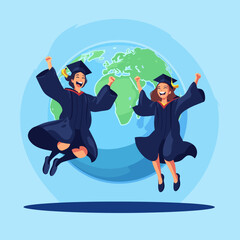 Graduation Celebration with Global Theme