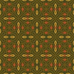 Elegant Floral Pattern in Warm Earthy Tones