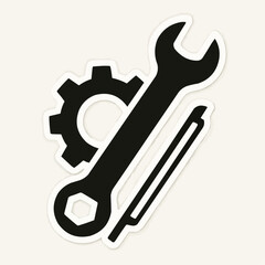 Isolated metal adjustable wrench and screwdriver set, essential tools for repair and construction