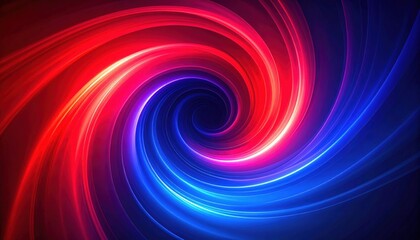 Abstract Glowing Spiral Design With Red And Blue Colors