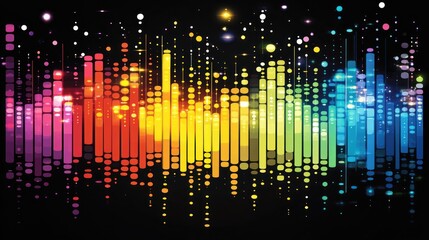 Fototapeta premium Colorful audio equalizer graphic design.