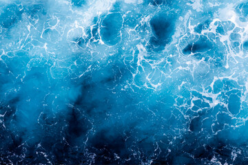 Sea water background. Top view of awesome foamy water. Can be used in covers, packaging, posters, textures, brochures, art, and design projects. Enchanting vector illustration.