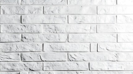 White brick wall texture. Abstract background for design with copy space for text or image.
