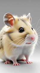 Adorable Pet Hamster Close-Up – Cute Small Animal Portrait Photography