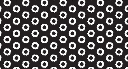 seamless pattern with circles black and white art