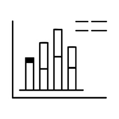 Obraz premium Bar chart with legend and breakdown