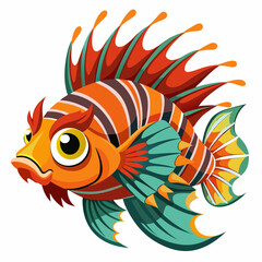 Colorful Exotic Tropical Fish Illustration