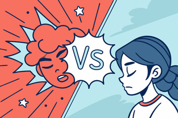 Comic Style VS Battle Illustration