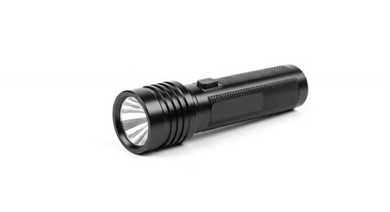 Black handheld flashlight