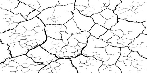 abstract grunge vector illustration.Cracked concrete rock black and white vector background.Distressed Overlay Texture.	