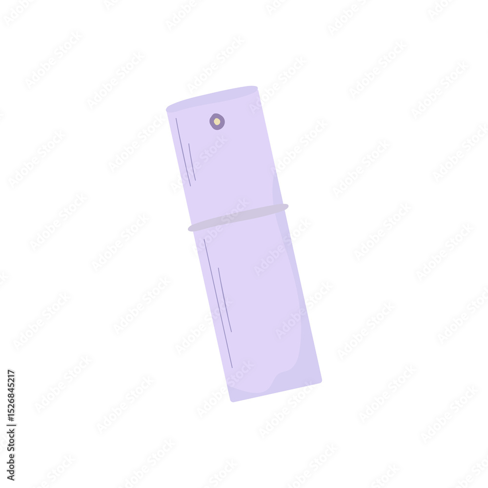 Fototapete Automizer for perfumes and aroma oils isolated on white background. Rectangular case with a hole for the atomizer. element for your design projects and advertising of fragrances. Vector illustration.