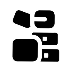 High-resolution black silhouette icon for creative projects and design bundles