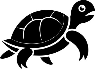 Turtle silhouette vector icon 
