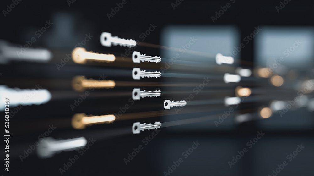 Poster illuminating pathways: a high-angle, blurred focus captures the essence of innovation, connectivity,