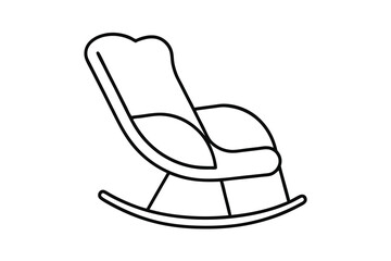 Line drawing of a comfortable rocking chair design